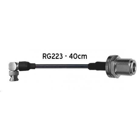 CORDON 40CM RG223 - Nf PAN / BNCmC